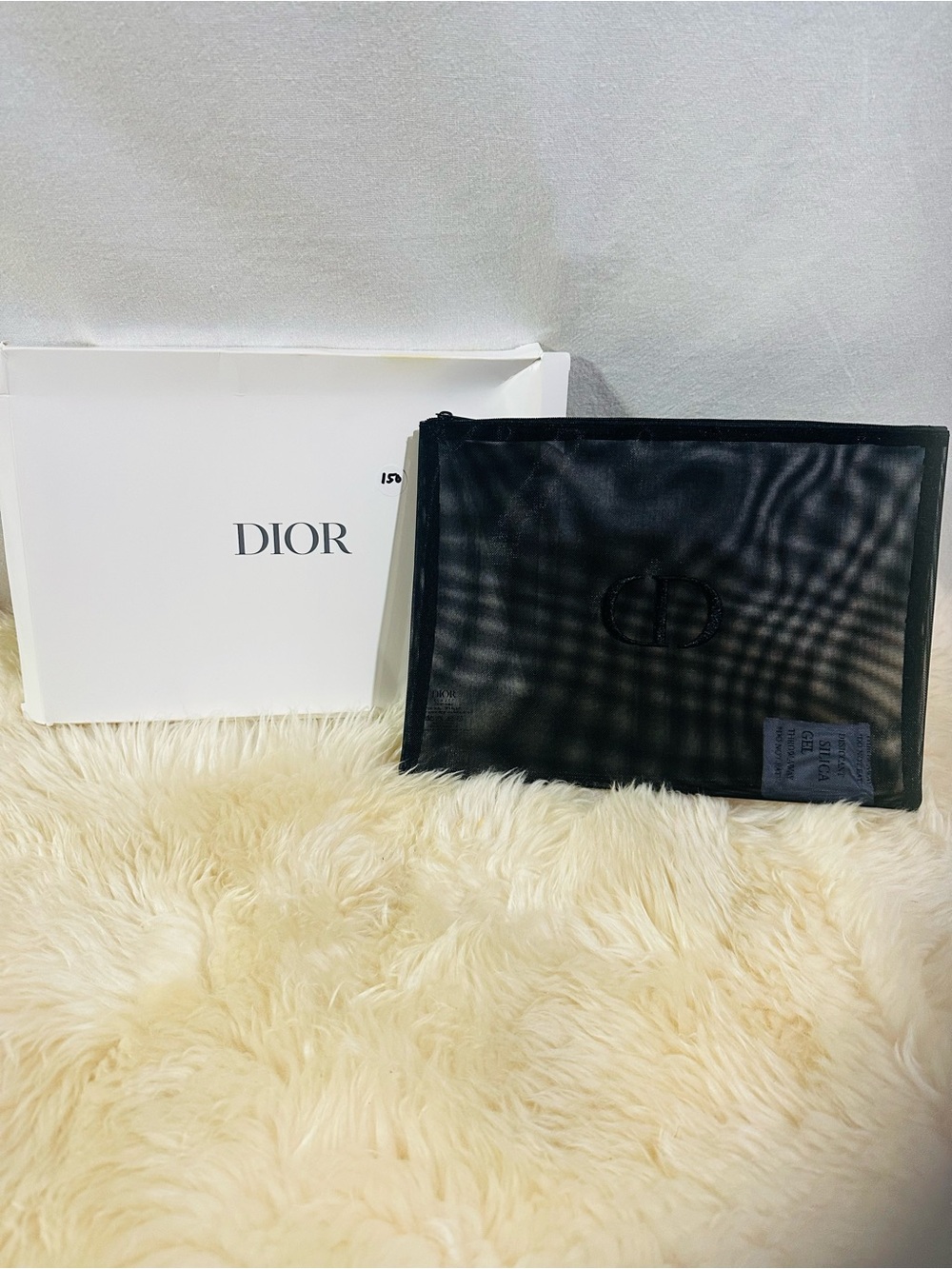 💕Dior Black Mesh Toiletry Pouch